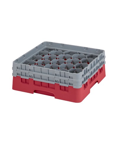 Cambro - 20S434-416 / Cesta de lavado (50 x 50 cm) para copas y vasos con 20 comp. 2 alt. - dia. máx. 9,84 cm alt. máx. 13,5 cm
