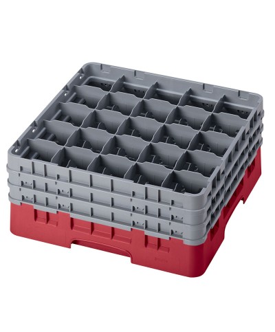 Cambro - 25S738-416 / Cesta de lavado (50 x 50 cm) copas y vasos con 25 comp. 3 alt. - dia. máx. 8,7 cm alt. máx. 20 cm