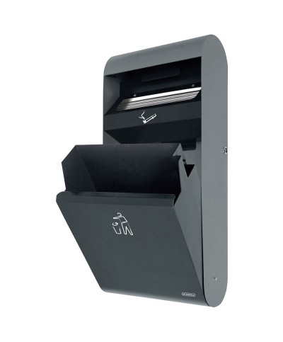 Probbax - AT-0252-DGRY / Cenicero de pared - 30 x 14 x 67 cm - 3 L + 14 L