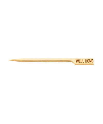 Palillo marcador de carne "Muy hecho" - 9 cm - paq. 100 Uds.