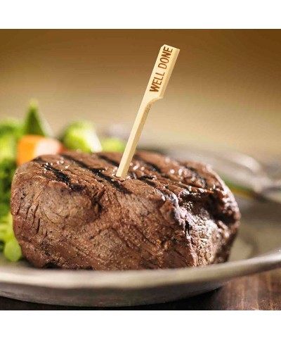 Palillo marcador de carne "Muy hecho" - 9 cm - paq. 100 Uds.