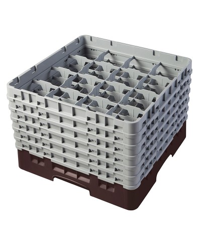 Cambro - 16S1114-167 / Cesta lavado (50 x 50 cm) para copas y vasos con 16 comp. 6 alt. - dia. máx. 10,9 cm alt. máx. 29,9 cm