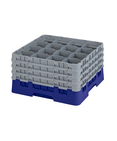 Cambro - 16S900-186 / Cesta de lavado (50 x 50 cm) para copas y vasos con 16 comp. 4 alt. - dia. máx. 10,9 cm alt. máx. 24,1 cm