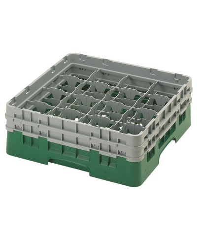 Cambro - 16S434-119 / Cesta de lavado (50 x 50 cm) para copas y vasos con 16 comp. 2 alt. - dia. máx. 10,9 cm alt. máx. 13,5 cm