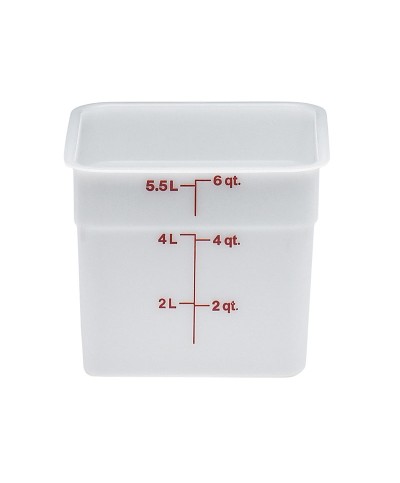 Cambro - 6SFSP-148 / Recipiente cuadrado de polietileno - (21,5 x 21,5 x 18,5 cm) - (5,7 litros)