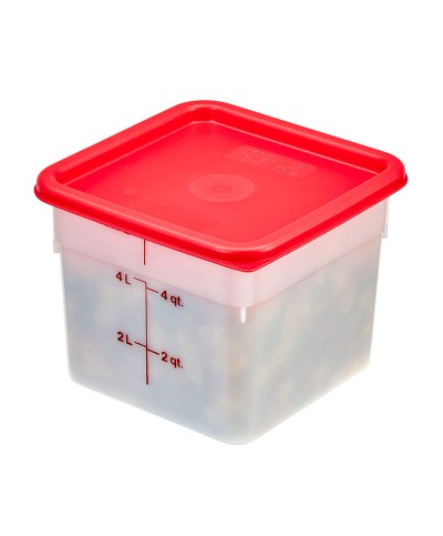 Cambro - 6SFSP-148 / Recipiente cuadrado de polietileno - (21,5 x 21,5 x 18,5 cm) - (5,7 litros)