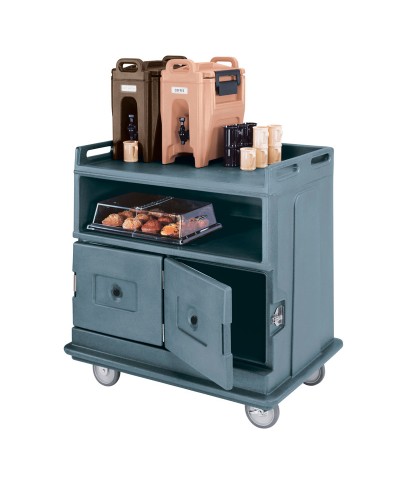 Cambro - MDC24F-191 / Carro para Servicio de Bebidas (mostrador liso sin relieve) con compartimentos inferiores Isotérmicos
