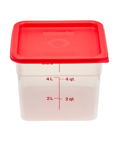 Cambro - 6SFSPP-190 / Recipiente cuadrado de polipropileno - (21,5 x 21,5 x 18,5 cm) - (5,7 litros)