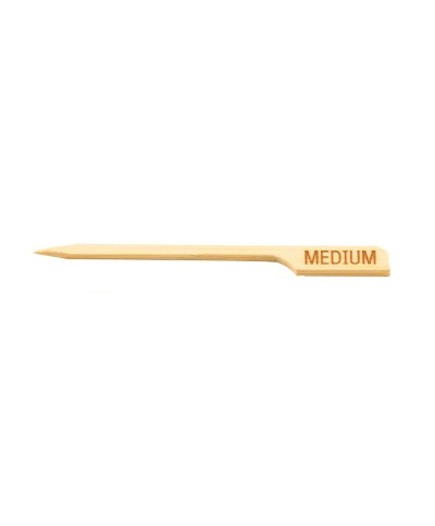 Palillo marcador de carne "Punto medio" - 9 cm - paq. 100 Uds.