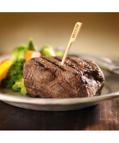 Palillo marcador de carne "Punto medio" - 9 cm - paq. 100 Uds.