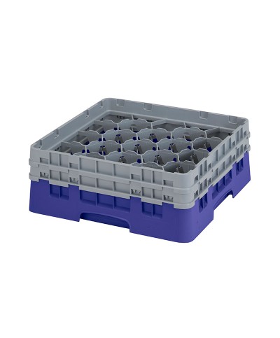 Cambro - 20S534-186 / Cesta de lavado (50 x 50 cm) para copas y vasos con 20 comp. 2 alt. - dia. máx. 9,84 cm alt. máx. 14,9 cm