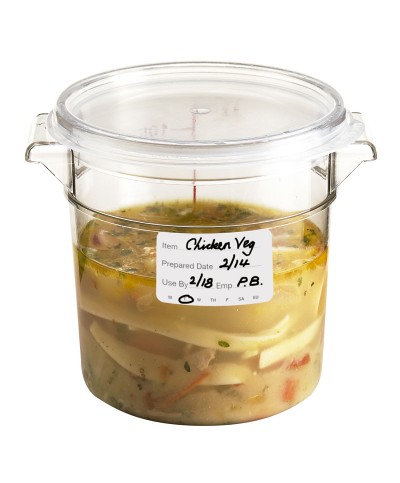 Cambro - RFSCW1-135 / Recipiente redondo de policarbonato - (15,4 cm de Ø)  - (profundidad 12,7 cm) - (0,9 litros)