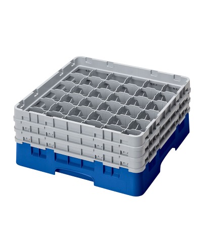 Cambro - 36S638-168 / Cesta de lavado (50 x 50 cm) copas y vasos con 36 comp. 3 alt. - dia. máx. 7,2 cm alt. máx. 17,6 cm