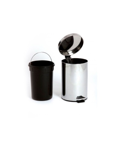 Probbax - SO-6012-MSSTL / Papelera de pedal - 28,4 cm Ø x 40 cm alto - 12 L