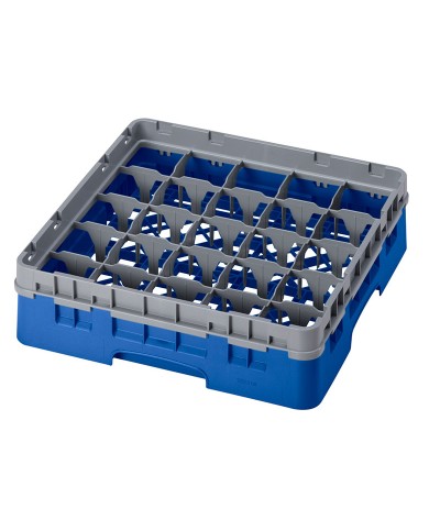 Cambro - 25S318-168 / Cesta de lavado (50 x 50 cm) copas y vasos con 25 comp. 1 alt. - dia. máx. 8,7 cm alt. máx. 9,4 cm