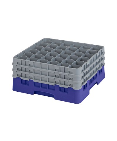 Cambro - 36S738-186 / Cesta de lavado (50 x 50 cm) copas y vasos con 36 comp. 3 alt. - dia. máx. 7,2 cm alt. máx. 20 cm