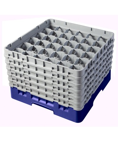 Cambro - 36S1114-186 / Cesta de lavado (50 x 50 cm) copas y vasos con 36 comp. 6 alt. - dia. máx. 7,2 cm alt. máx. 29,9 cm