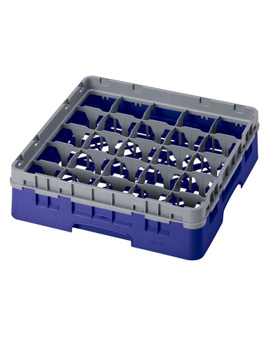 Cambro - 25S318-186 / Cesta de lavado (50 x 50 cm) copas y vasos con 25 comp. 1 alt. - dia. máx. 8,7 cm alt. máx. 9,4 cm