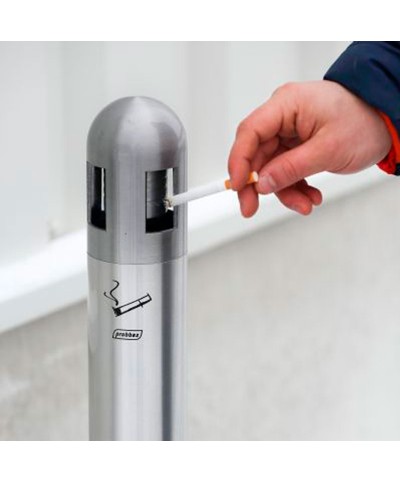 Probbax - AT-0325-ALU / Cenicero tubular de suelo - 30 cm Ø x 99 cm -2,5L