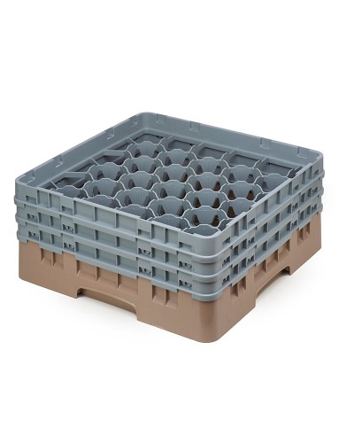Cambro - 30S638-184 / Cesta de lavado (50 x 50 cm) copas y vasos con 30 comp. 3 alt. - dia. máx. 7,84 cm alt. máx. 17,6 cm