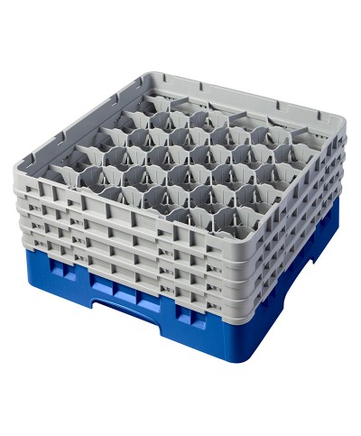 Cambro - 30S800-168 / Cesta de lavado (50 x 50 cm) copas y vasos con 30 comp. 4 alt. - dia. máx. 7,84 cm alt. máx. 21,7 cm