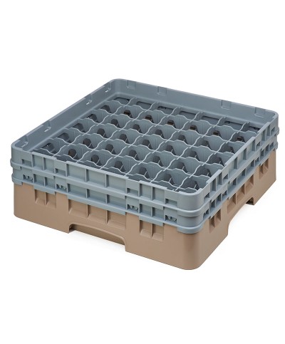 Cambro - 49S434-184 / Cesta de lavado (50 x 50 cm) copas y vasos con 49 comp. 2 alt. - dia. máx. 6 cm alt. máx. 13,5 cm