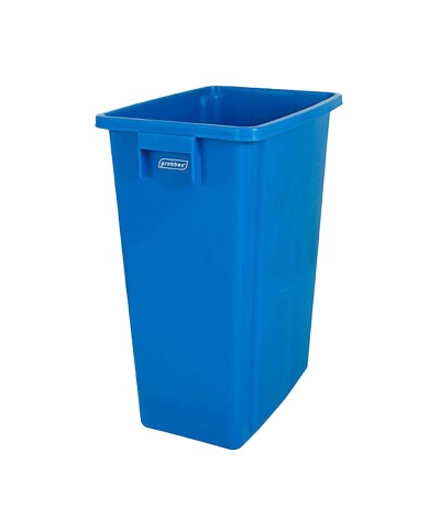 Probbax - PB-1080-BLU / Cubo de reciclaje sin tapa - 32 x 46 x 58 cm - 60 L