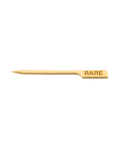 Palillo marcador de carne "Poco hecho" - 9 cm - paq. 100 Uds.