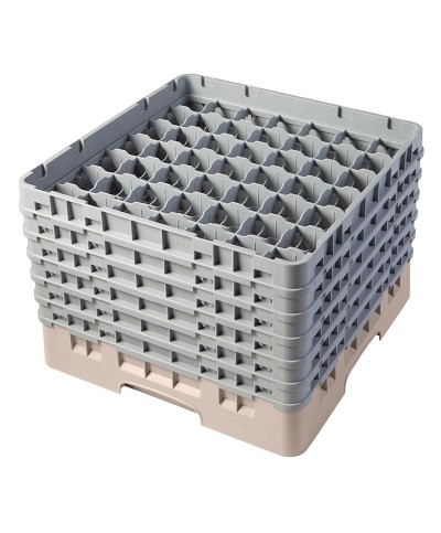 Cambro - 49S1114-184 / Cesta de lavado (50 x 50 cm) copas y vasos con 49 comp. 6 alt. - dia. máx. 6 cm alt. máx. 29,9 cm