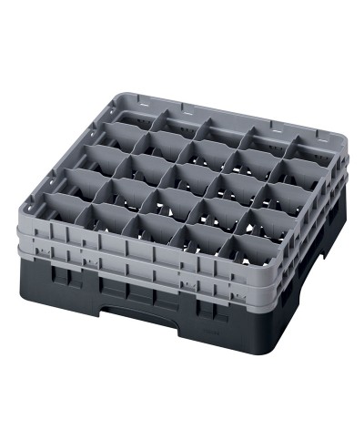 Cambro - 25S534-110 / Cesta de lavado (50 x 50 cm) copas y vasos con 25 comp. 2 alt. - dia. máx. 8,7 cm alt. máx. 14,9 cm
