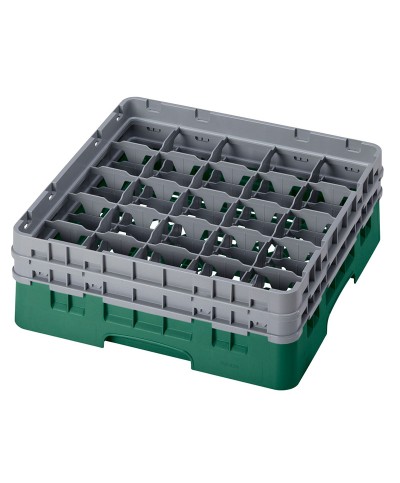 Cambro - 25S434-119 / Cesta de lavado (50 x 50 cm) copas y vasos con 25 comp. 2 alt. - dia. máx. 8,7 cm alt. máx. 13,5 cm