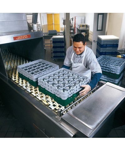 Cambro - 25S434-119 / Cesta de lavado (50 x 50 cm) copas y vasos con 25 comp. 2 alt. - dia. máx. 8,7 cm alt. máx. 13,5 cm