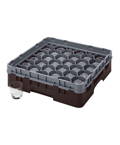 Cambro - 30S318-167 / Cesta de lavado (50 x 50 cm) copas y vasos con 30 comp. 1 alt. - dia. máx. 7,84 cm alt. máx. 9,4 cm