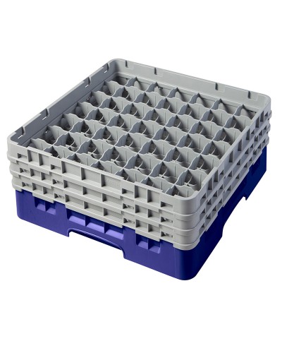 Cambro - 49S638-186 / Cesta de lavado (50 x 50 cm) copas y vasos con 49 comp. 3 alt. - dia. máx. 6 cm alt. máx. 17,6 cm