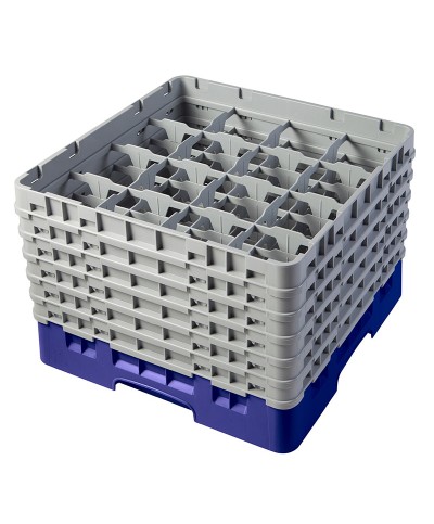 Cambro - 16S1114-186 / Cesta lavado (50 x 50 cm) para copas y vasos con 16 comp. 6 alt. - dia. máx. 10,9 cm alt. máx. 29,9 cm