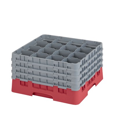 Cambro - 16S900-416 / Cesta de lavado (50 x 50 cm) para copas y vasos con 16 comp. 4 alt. - dia. máx. 10,9 cm alt. máx. 24,1 cm