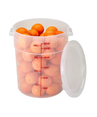 Cambro - RFSC12PP-190 / Tapa para recipiente redondo polipropileno de 11,4 l., 17,2 l. y 20,8 l. - (37,8 cm de Ø)
