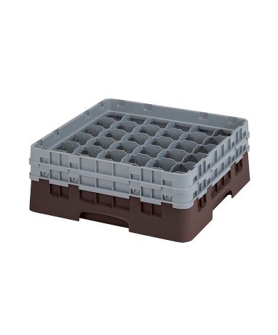 Cambro - 36S434-167 / Cesta de lavado (50 x 50 cm) copas y vasos con 36 comp. 2 alt. - dia. máx. 7,2 cm alt. máx. 13,5 cm