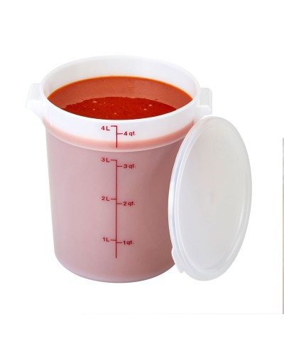 Cambro - RFSC2-148 / Tapa para recipiente redondo polietileno de 1,9 l. y 3,8 l. - (20,8 cm de Ø)