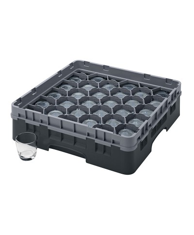 Cambro - 30S318-110 / Cesta de lavado (50 x 50 cm) copas y vasos con 30 comp. 1 alt. - dia. máx. 7,84 cm alt. máx. 9,4 cm