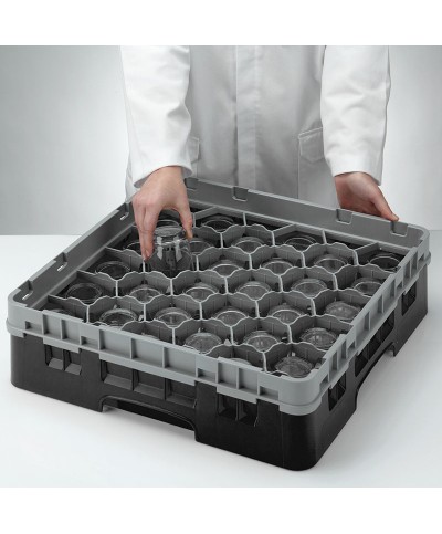 Cambro - 30S318-110 / Cesta de lavado (50 x 50 cm) copas y vasos con 30 comp. 1 alt. - dia. máx. 7,84 cm alt. máx. 9,4 cm
