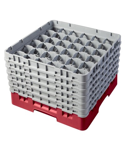 Cambro - 36S1114-416 / Cesta de lavado (50 x 50 cm) copas y vasos con 36 comp. 6 alt. - dia. máx. 7,2 cm alt. máx. 29,9 cm