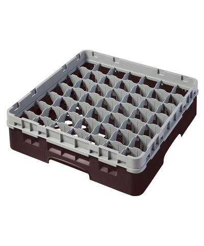 Cambro - 49S318-167 / Cesta de lavado (50 x 50 cm) copas y vasos con 49 comp. 1 alt. - dia. máx. 6 cm alt. máx. 9,4 cm