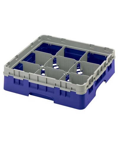 Cambro - 9S318-186 / Cesta de lavado de (50 x 50 cm) para copas y vasos con 9 comp. 1 alt. - dia. máx. 14,8 cm alt. máx. 9,4 cm