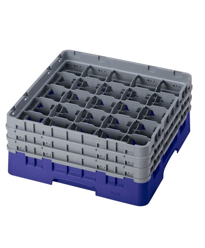 Cambro - 25S638-186 / Cesta de lavado (50 x 50 cm) copas y vasos con 25 comp. 3 alt. - dia. máx. 8,7 cm alt. máx. 17,6 cm