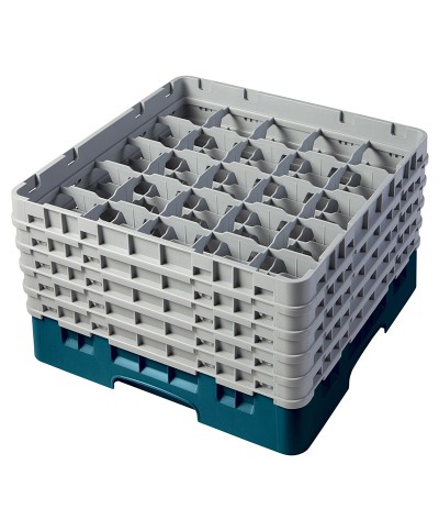Cambro - 25S1058-414 / Cesta de lavado (50 x 50 cm) copas y vasos con 25 comp. 5 alt. - dia. máx. 8,7 cm alt. máx. 28,2 cm