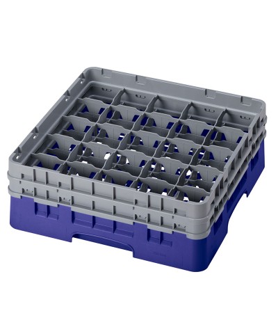 Cambro - 25S434-186 / Cesta de lavado (50 x 50 cm) copas y vasos con 25 comp. 2 alt. - dia. máx. 8,7 cm alt. máx. 13,5 cm