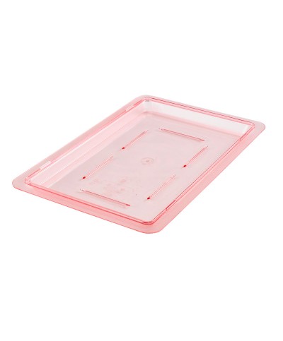 Cambro - 1218CCW-467 / Tapa lisa de policarbonato para cajas de almacenamiento (Rojo seguridad) - (30,5 x 45,7 cm)