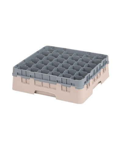 Cambro - 36S418-184 / Cesta de lavado (50 x 50 cm) copas y vasos con 36 comp. 1 alt. - dia. máx. 7,2 cm alt. máx. 11,8 cm
