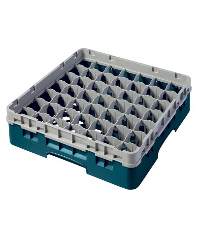 Cambro - 49S318-414 / Cesta de lavado (50 x 50 cm) copas y vasos con 49 comp. 1 alt. - dia. máx. 6 cm alt. máx. 9,4 cm